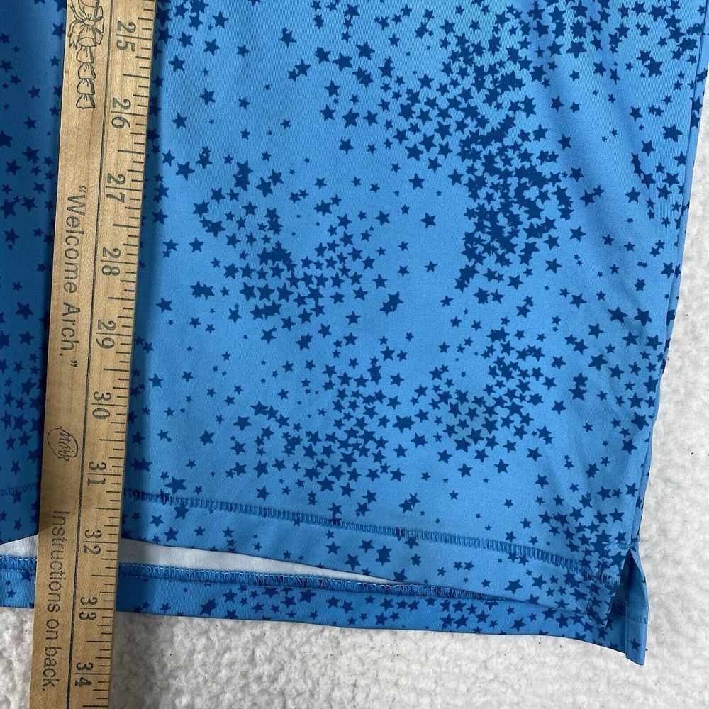G Fore Shirt Mens XXL Blue Golf Performance Polo Star All Over Geometric READ - Picture 14 of 15